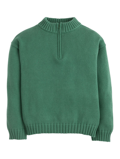 PRE-ORDER Quarter Zip Sweater-Hunter Green