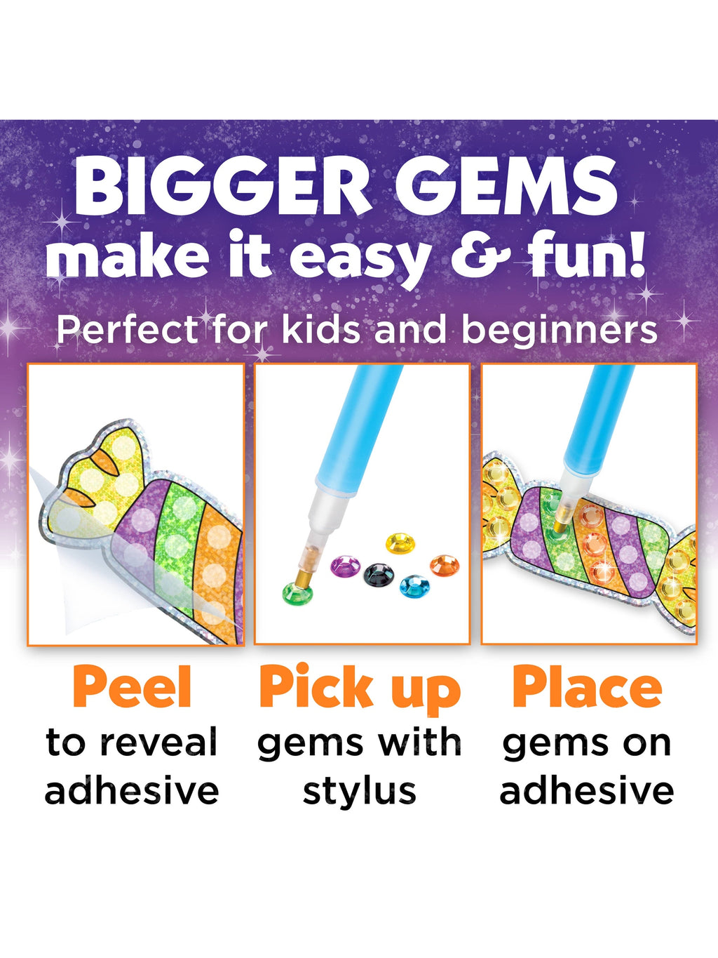 Halloween Big Gem Diamond Painting Kit for Kids