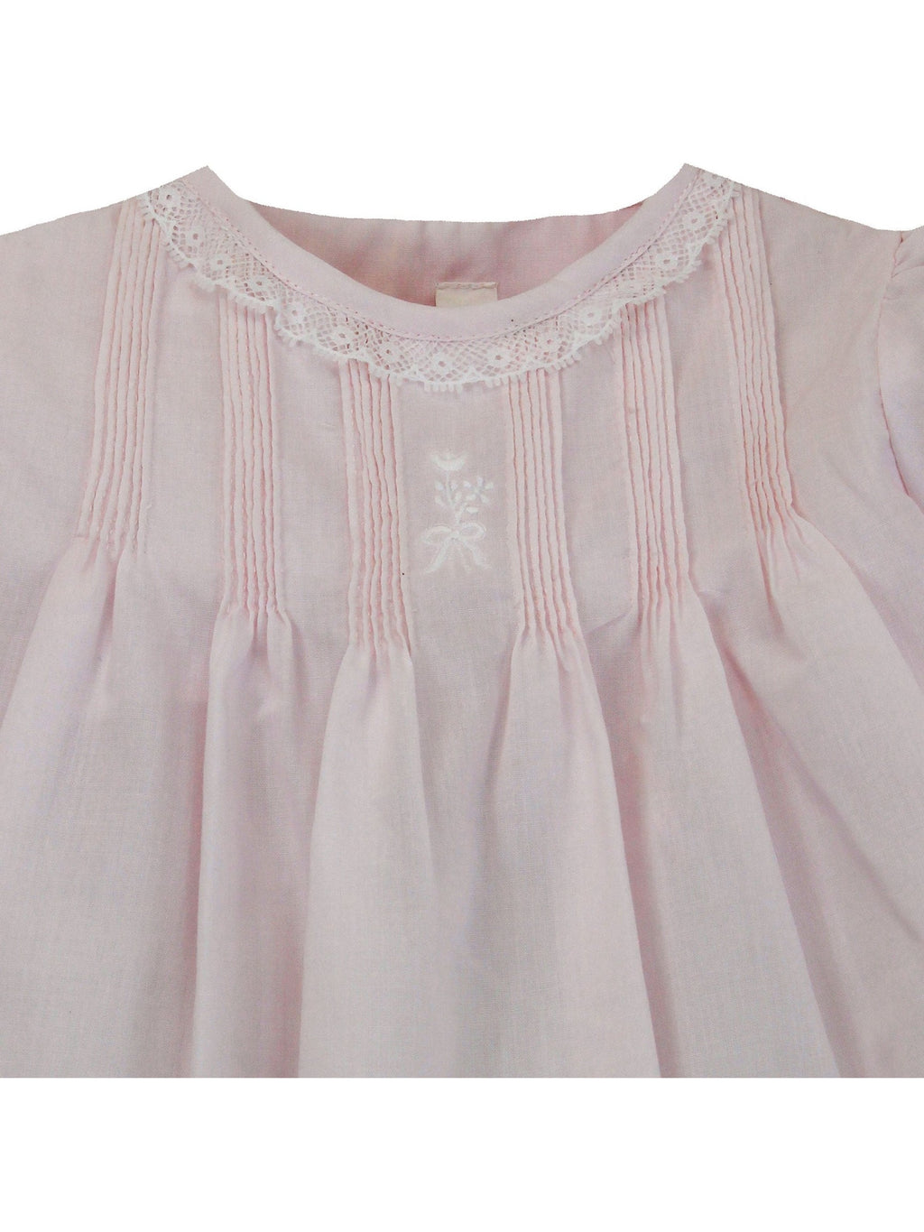 Hand Embroidered Slip Dress w/Lace