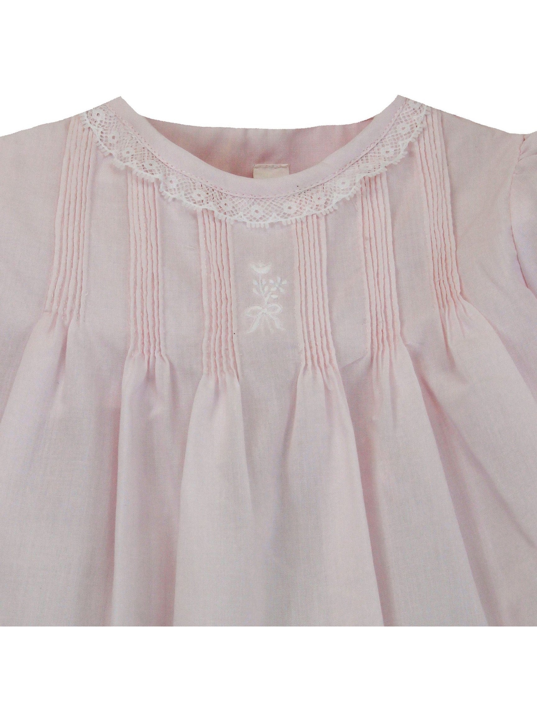 Hand Embroidered Slip Dress w/Lace