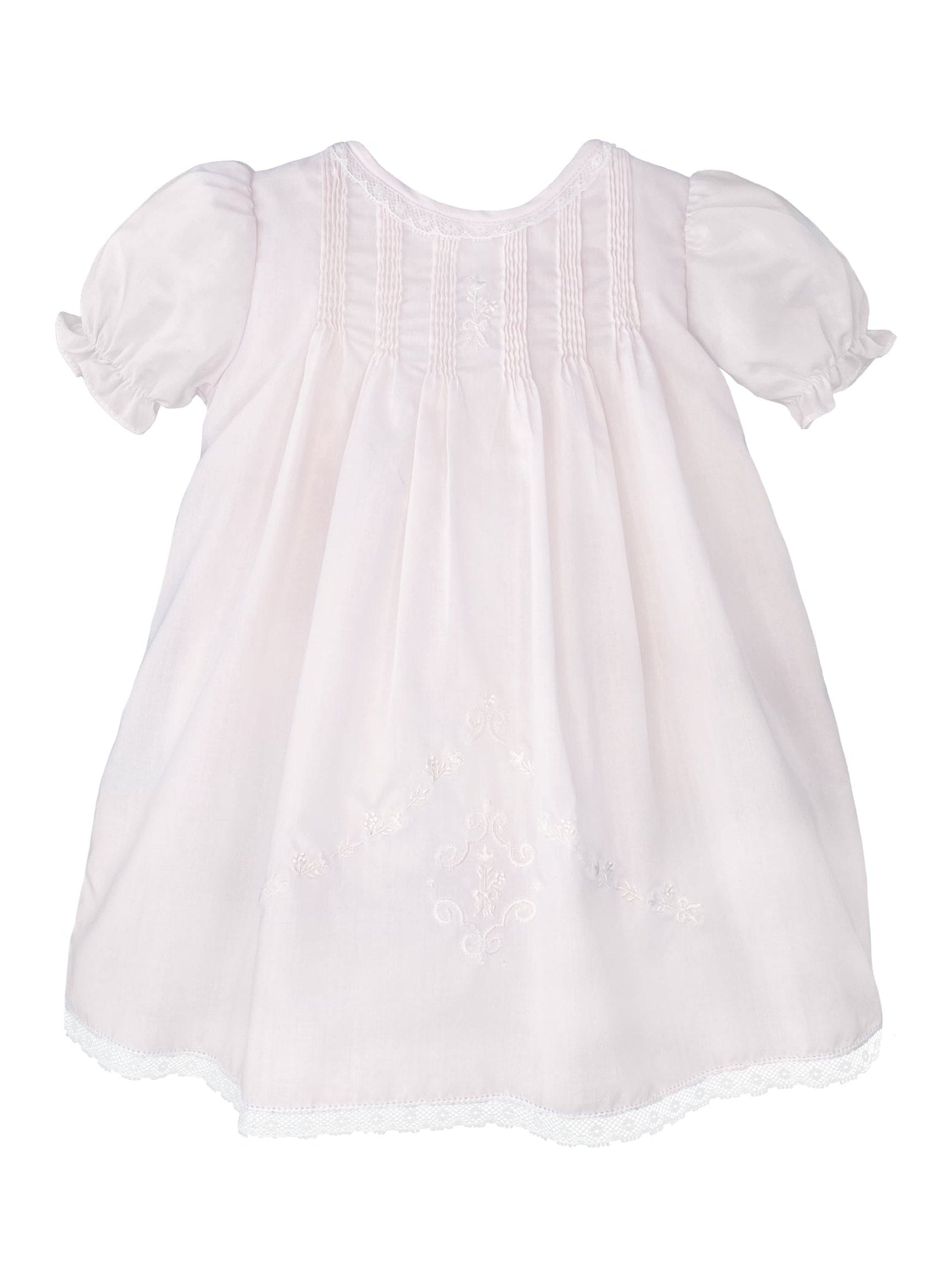 Hand Embroidered Slip Dress w/Lace