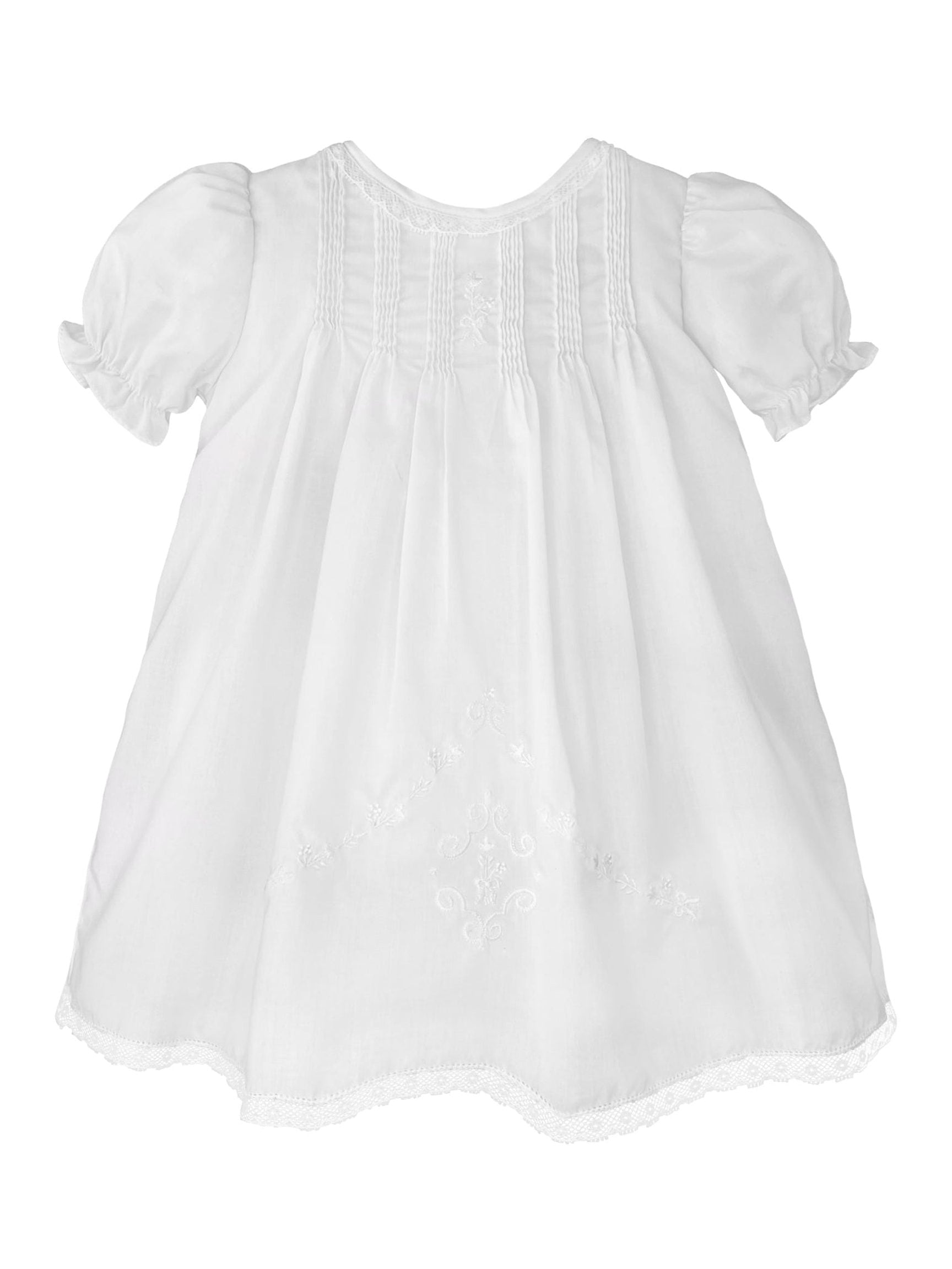 Hand Embroidered Slip Dress w/Lace
