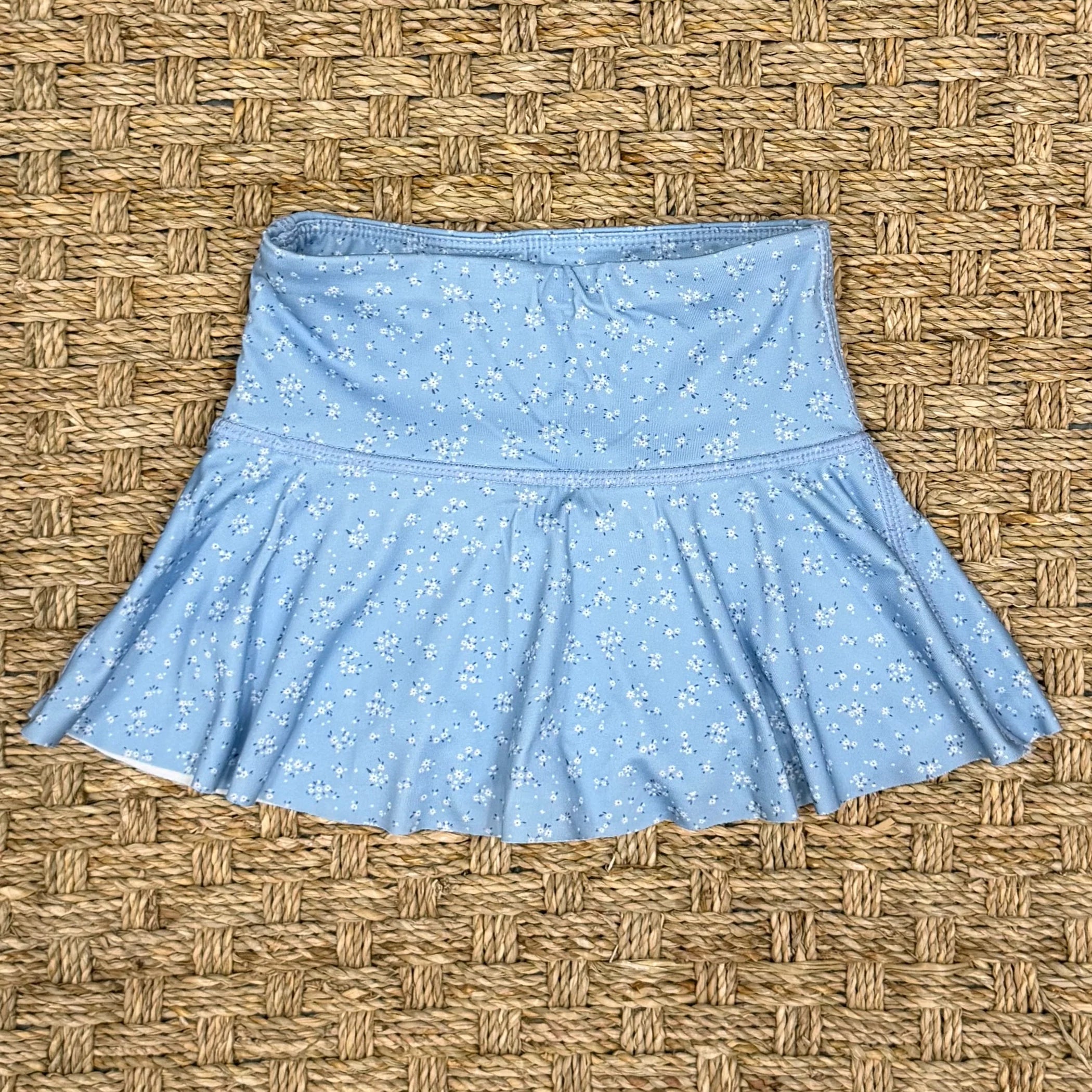 Blue Floral Skirt