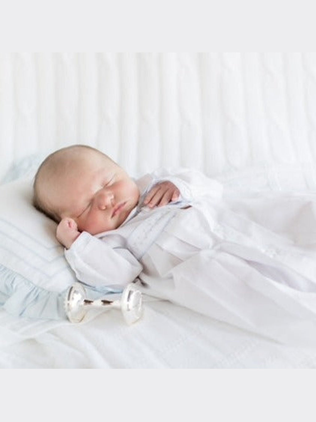 Boys Dot Embroidered "Take Me Home" Gown and Hat