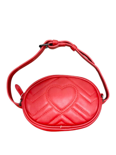 Leather Wave Heart Belt Bag