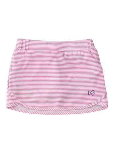 PRE-ORDER Girls Carolina Catch Skort- Fuchsia Pink Stripe