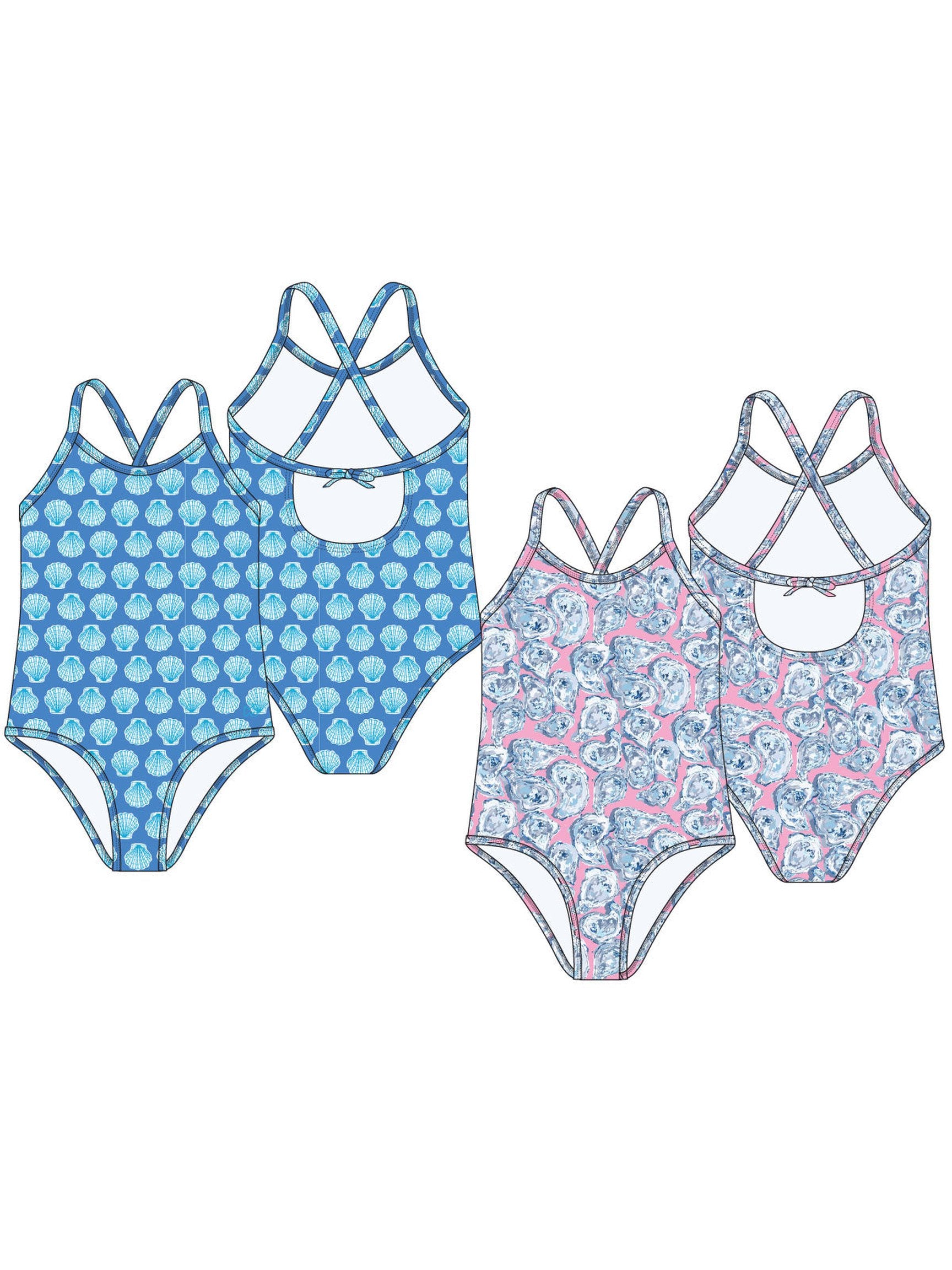 PRE-ORDER Spring Tides Bow Back One Piece Swimsuit