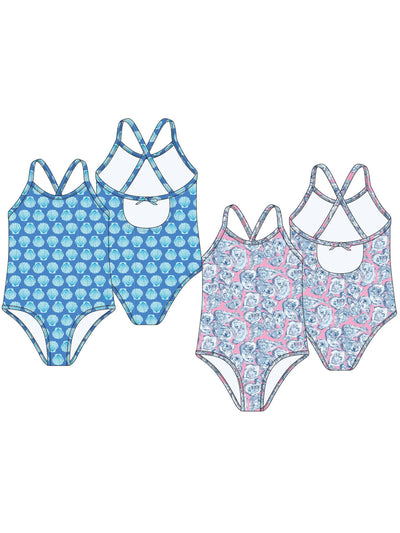 PRE-ORDER Spring Tides Bow Back One Piece Swimsuit