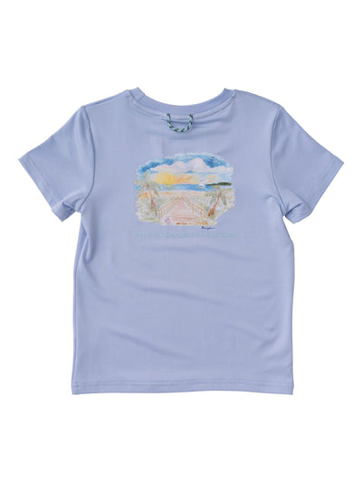 Prodoh Boys / Girls Vented Back Fishing Shirt - Castaway Light Blue