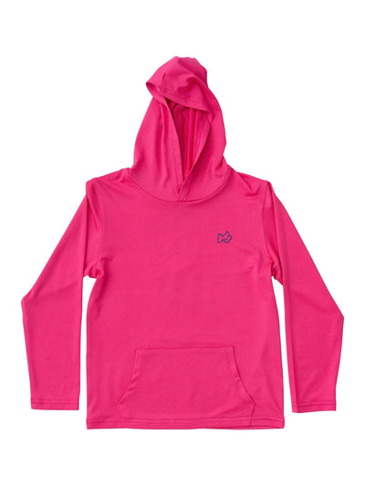 Pro Performance Hoodie Fishing Tee - Cheeky Pink - Posh Tots Children's Boutique
