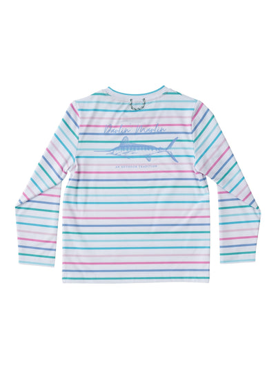 PRE-ORDER Pro Performance Long Sleeve T-Shirt- Fuchsia Pink Stripe