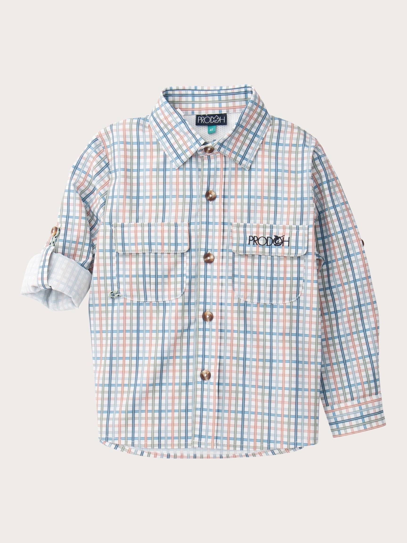 PRE-ORDER Founders Kids Fishing Shirt - Arona Sullivan's Island Plaid
