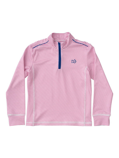 PRO Performance 1/4 Zip Pullover - Cheeky Pink Stripe