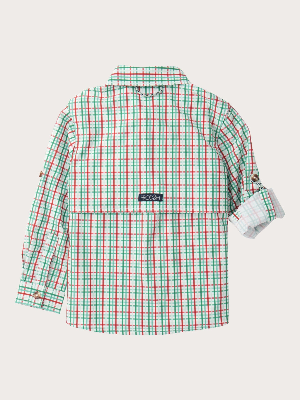 PRE-ORDER Founders Kids Fishing Shirt - Holiday Plaid