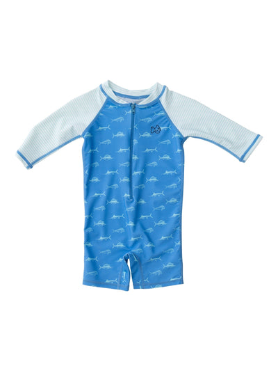 PRE-ORDER Lil Reef Baby Rashguard Swimsuit- Marina Fish