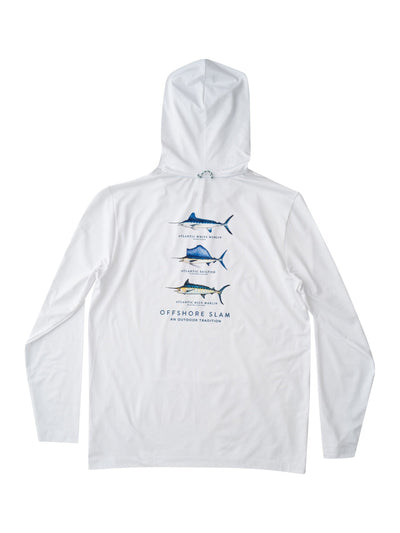 PRE-ORDER Men's Long Sleeve Pro Performance Hoodie- Fish Trio