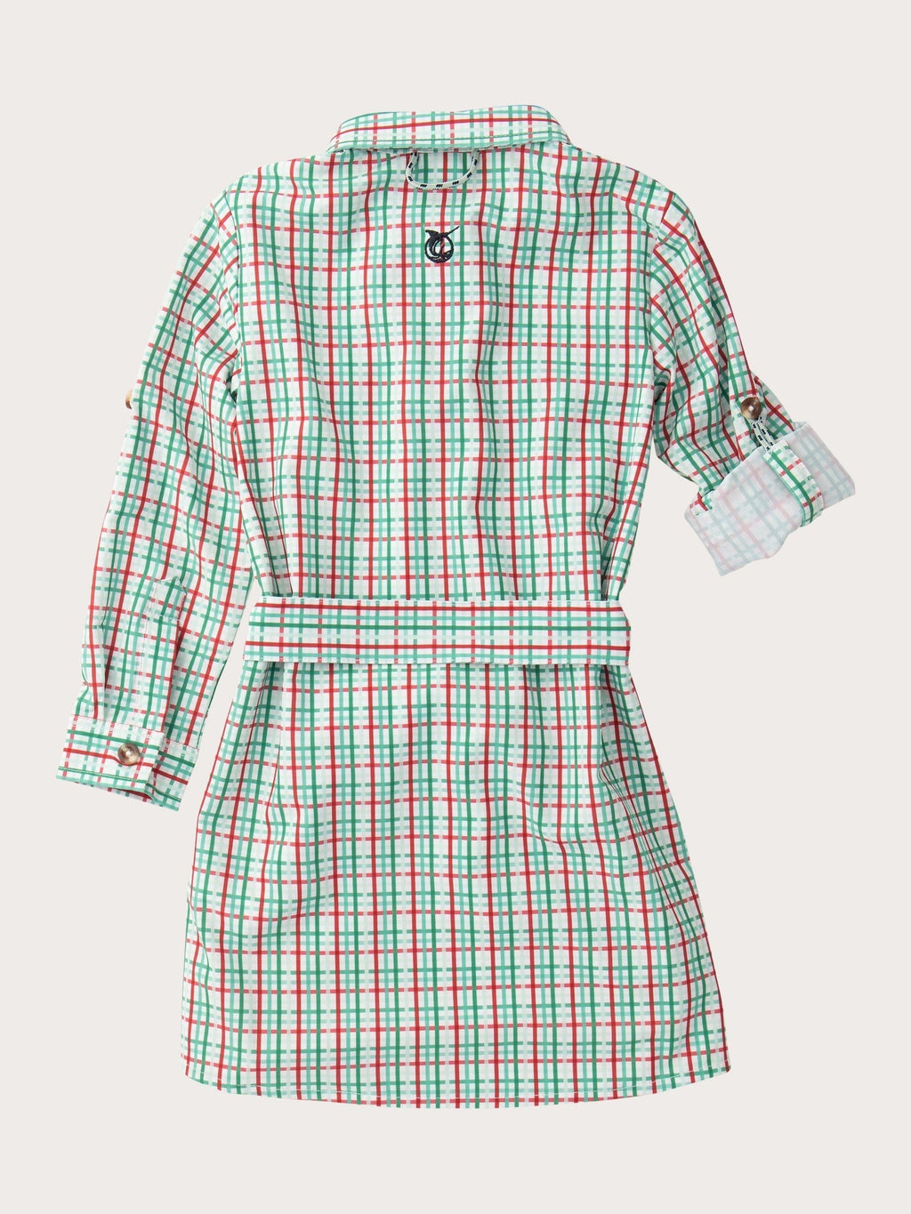 PRE-ORDER Girl's Long Sleeve Belted Shirt Dress - Holiday Plaid