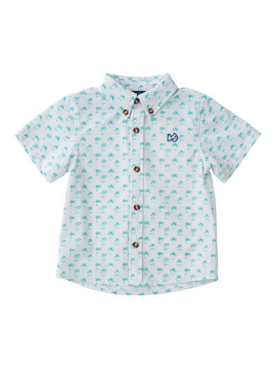 PRE-ORDER Boys Fishing Shirt- Palm Trees