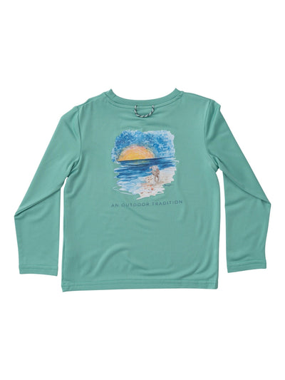Pro Performance Fishing Tee - Green Spruce - Posh Tots Children's Boutique