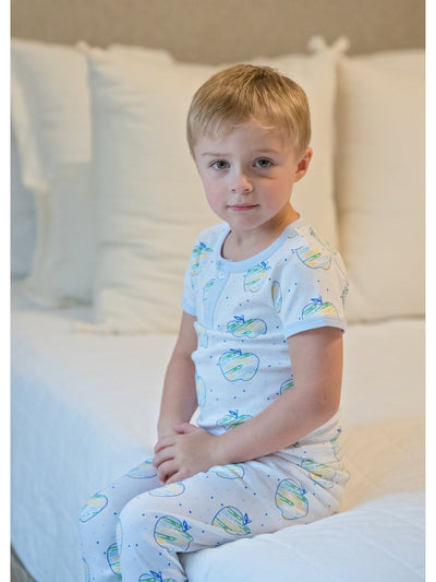 Boys Two Piece Jammies - Back to School Apples
