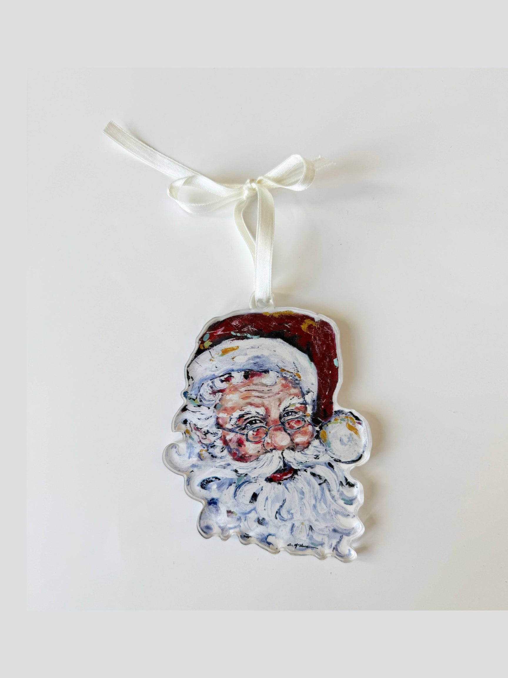Jolly Ole Soul Santa Acrylic Christmas Ornament