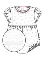 Juliette's Classics Print Ruffle Short Sleeve Bubble