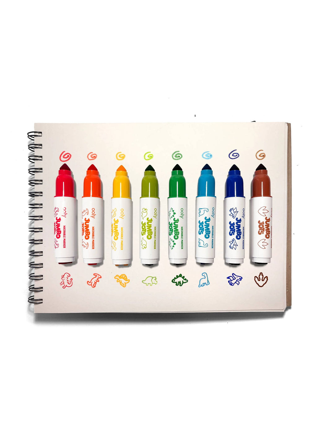 Jumbo Jots Dual Tip Dinosaur Stamp Markers - Set of 8