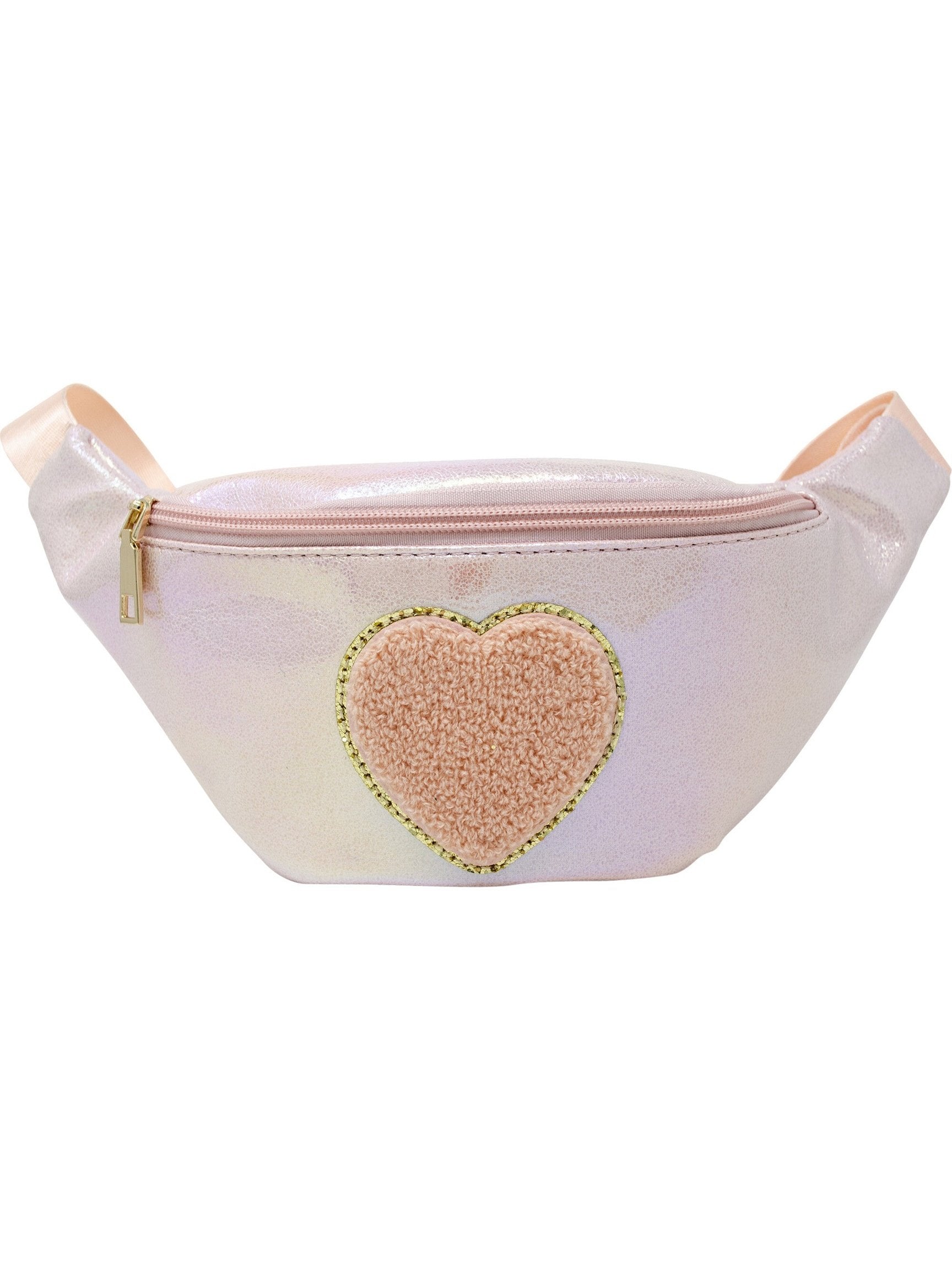 Shiny Heart Patch Sling Bag