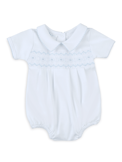 Lizzie & Landon's Classics Blue Collared S/S Boy Bubble