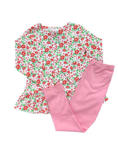 PRE-ORDER Loren Knit Legging Set- Pink & Red Floral