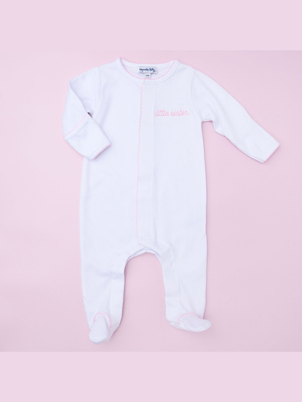 Little Sister Embroidered Footie