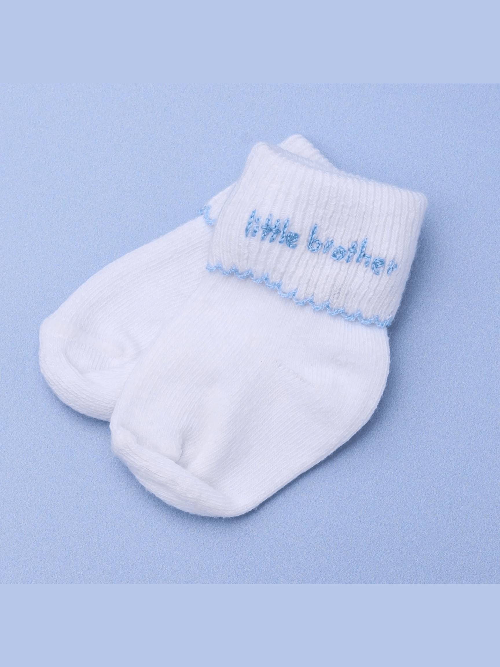 little brother Embroidered Socks