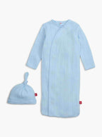 Love Lines Pointelle Magnetic Gown & Hat Set