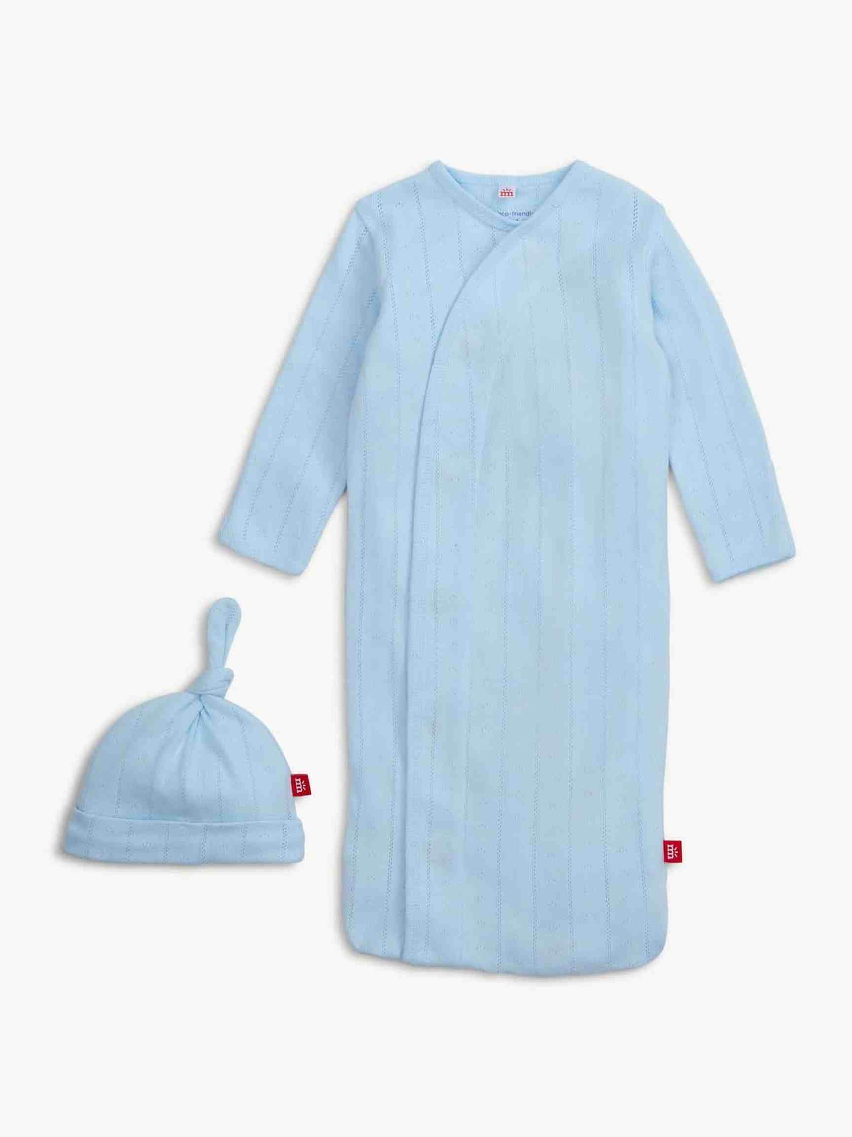 Love Lines Pointelle Magnetic Gown & Hat Set