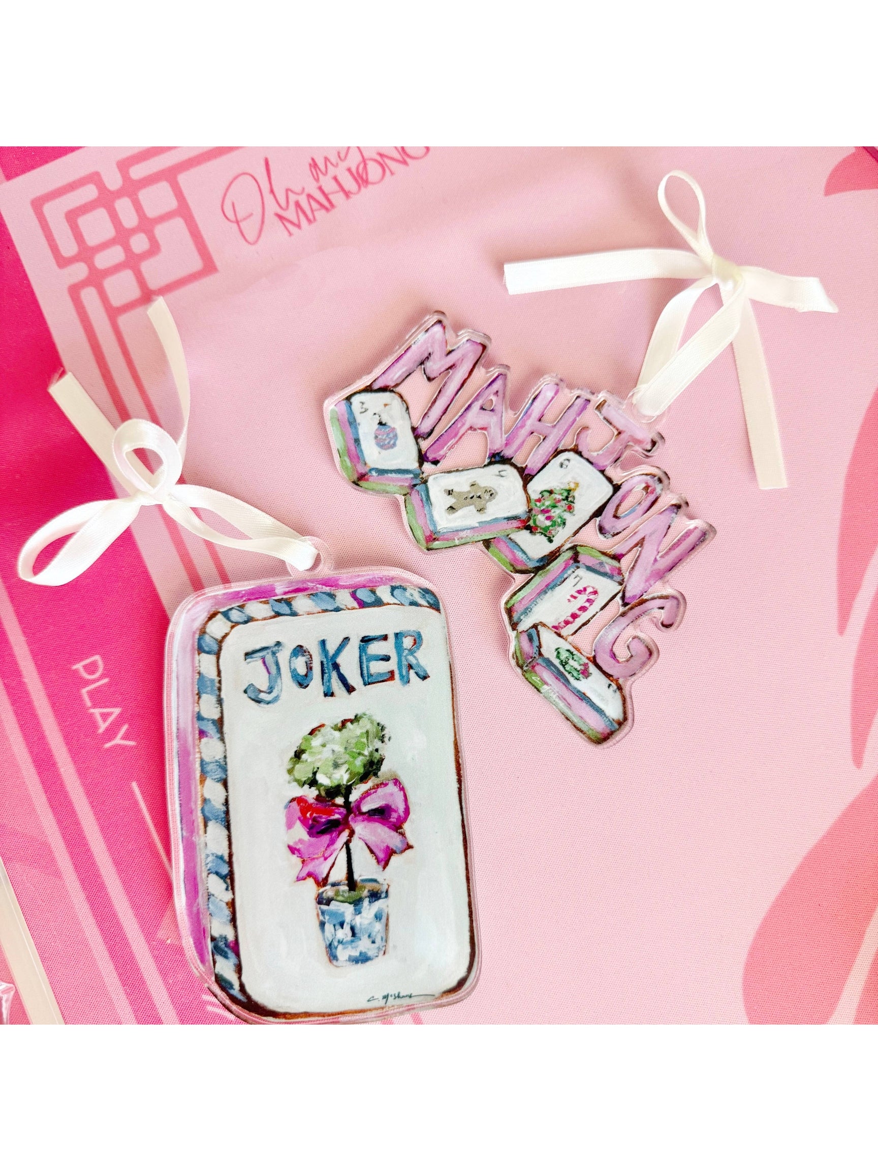 Mahjong Christmas Acrylic Christmas Ornament