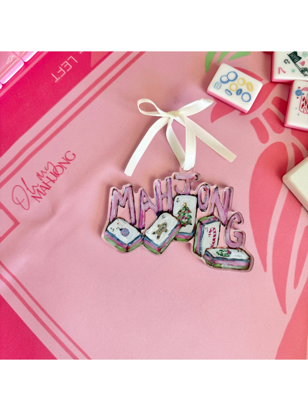 Mahjong Christmas Acrylic Christmas Ornament