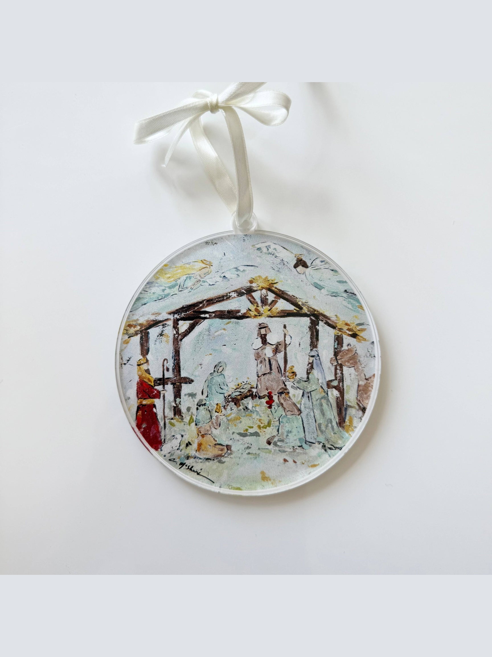 Nativity Acrylic Christmas Ornament