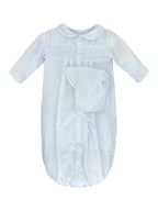Blue Smocked Converter Gown Set