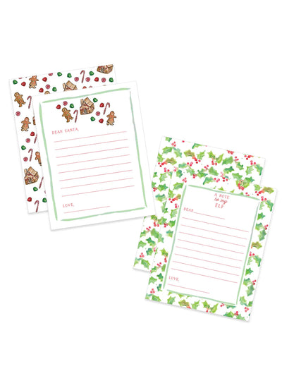 Santa And Elf Notecards