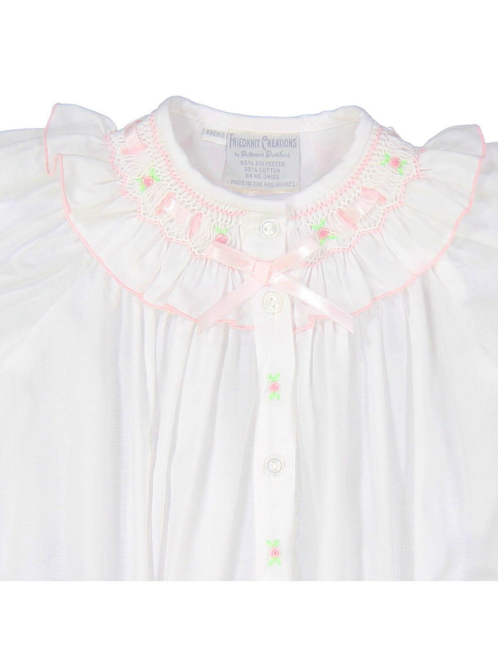 Ribbon Ruffle Smocked "Take Me Home" Gown with Hat