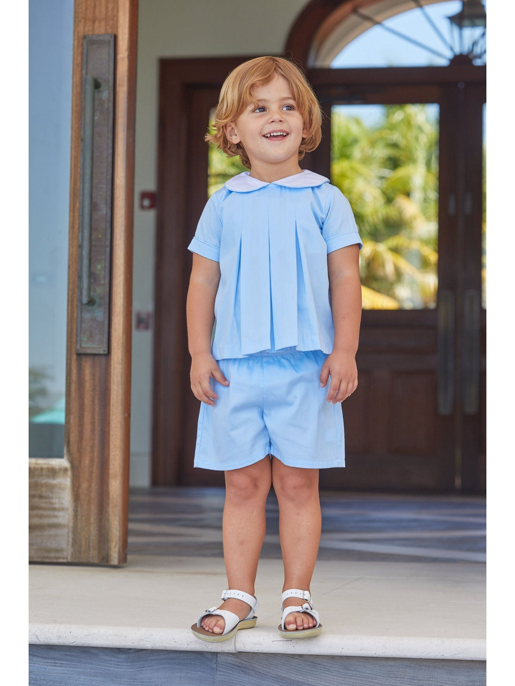 Nicholas Short Set - Light Blue Pique