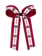 Logo Print Grosgrain Overlay Streamer Bow
