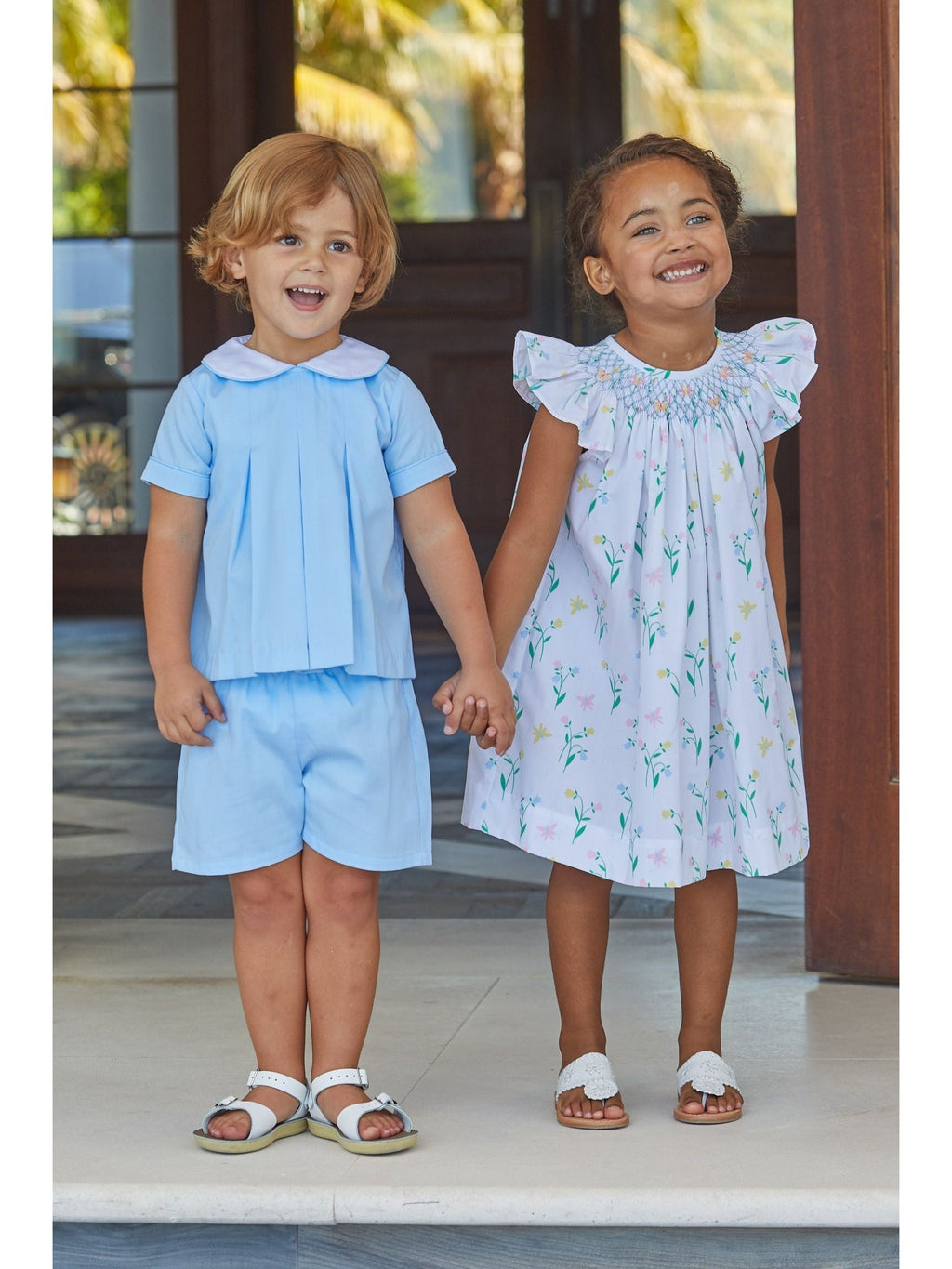 Nicholas Short Set - Light Blue Pique