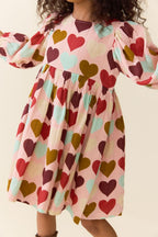 Bea Dress - Multi Harvest Hearts