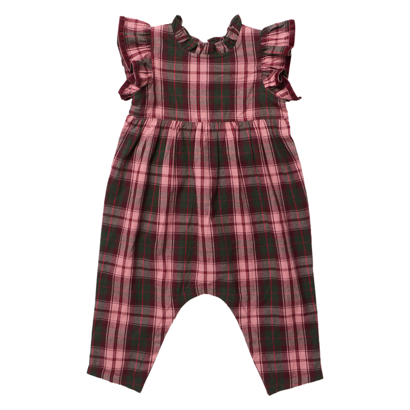 Baby Girls Jennifer Jumper - Burgundy Tartan