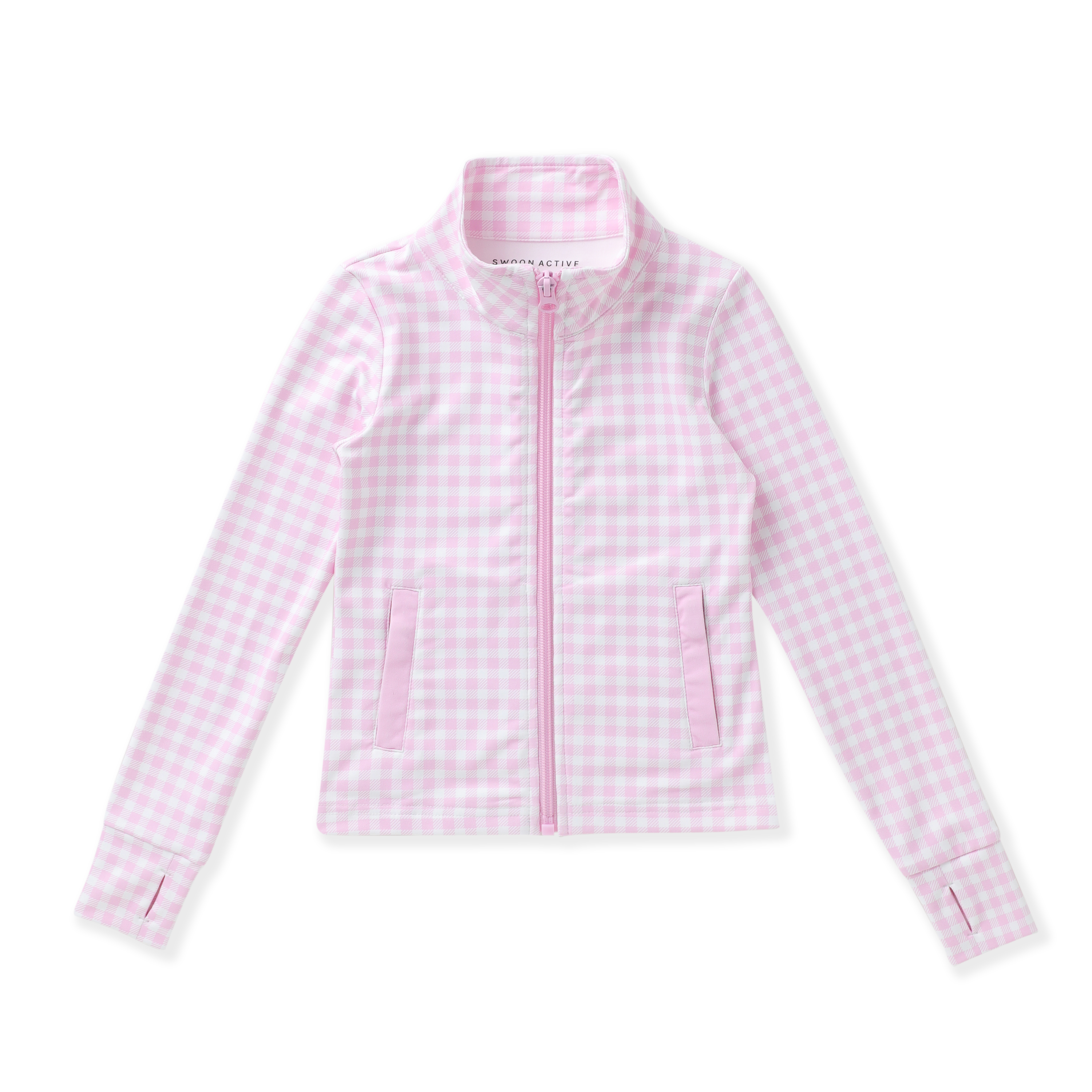 Pink Gingham Active Jacket