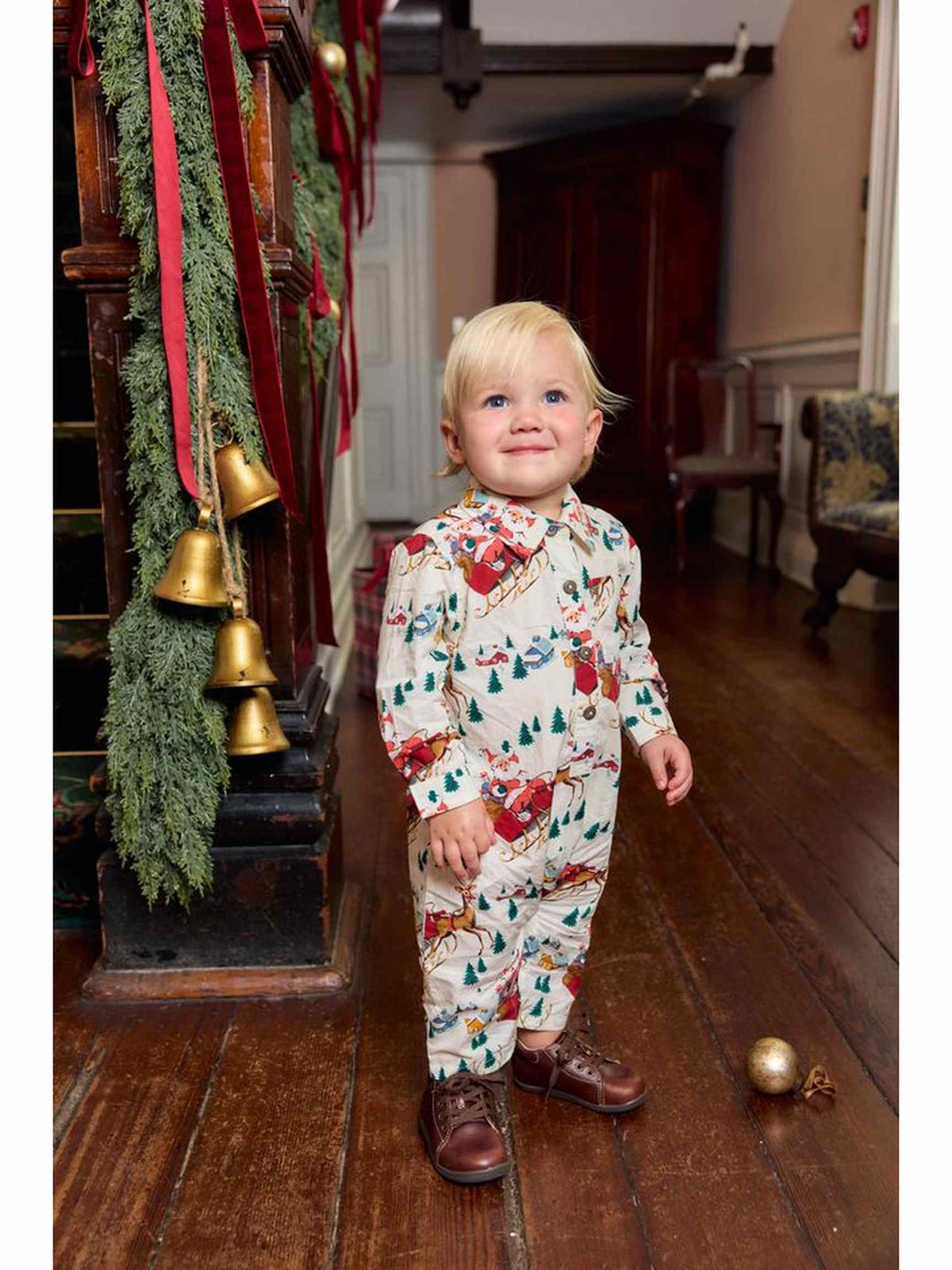 Baby Boys Easton Jumper - Santa Sleigh
