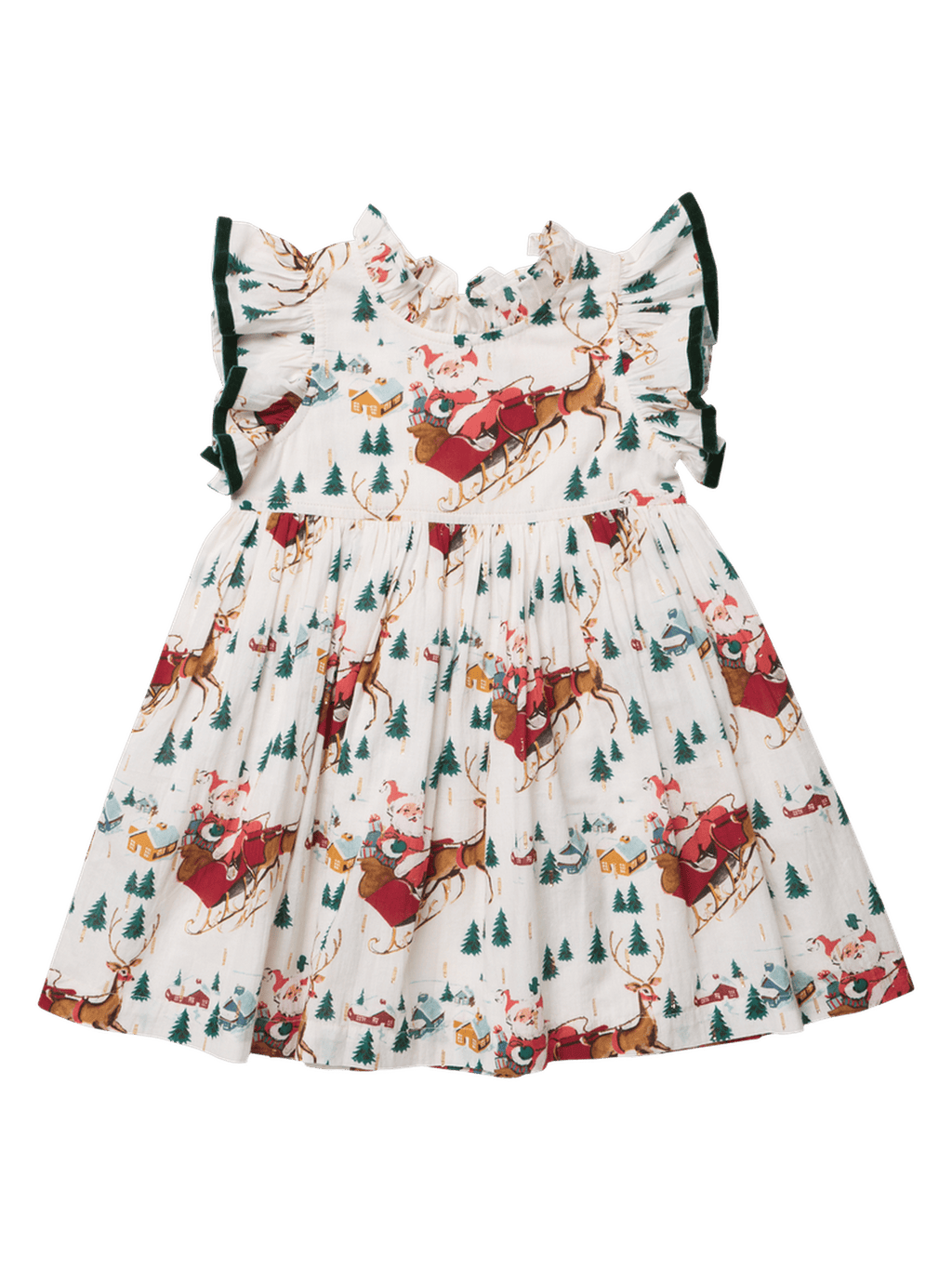 PRE-ORDER Jennifer Dress - Santa Sleigh