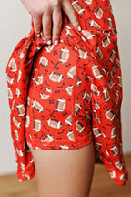 Red & Black Football Tennis Dress