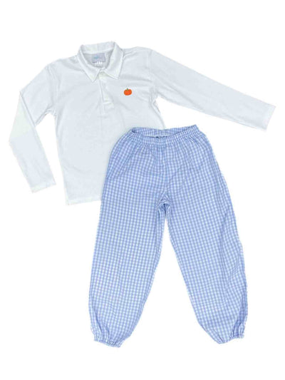 PRE-ORDER Carter Pant Set - Smocked Pumpkin